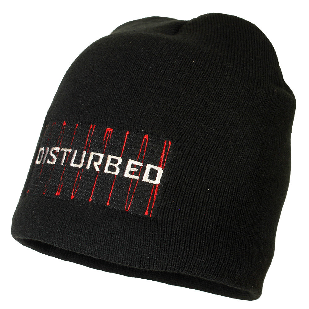 Band Merchandise Disturbed Evolution Band Logo Beanie Hat Black - Official Merchandise Band Merchandise Disturbed Evolution Band Logo Beanie Hat Black - Official Merchandise
