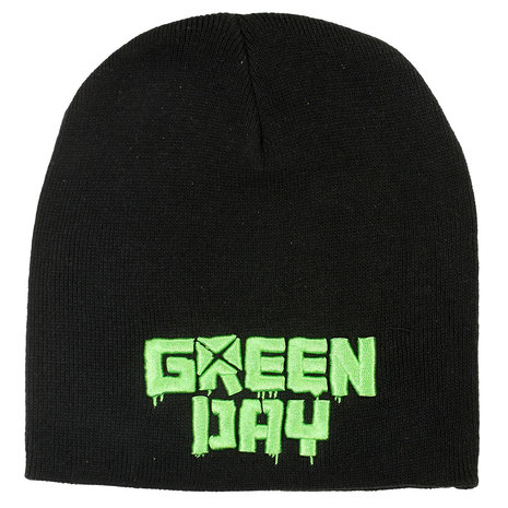Band Merchandise Green Day Band Logo Beanie Mütze Schwarz – Offizielles Merchandise Band Merchandise Green Day Band Logo Beanie Mütze Schwarz – Offizielles Merchandise