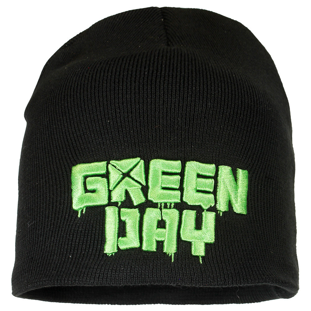 Band Merchandise Green Day Band Logo Beanie Mütze Schwarz – Offizielles Merchandise Band Merchandise Green Day Band Logo Beanie Mütze Schwarz – Offizielles Merchandise