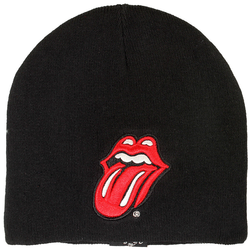 Band Merchandise The Rolling Stones Band Logo Beanie Hat Black - Official Merchandise