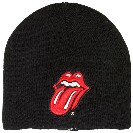 Band Merchandise The Rolling Stones Band Logo Beanie Hat Black - Official Merchandise