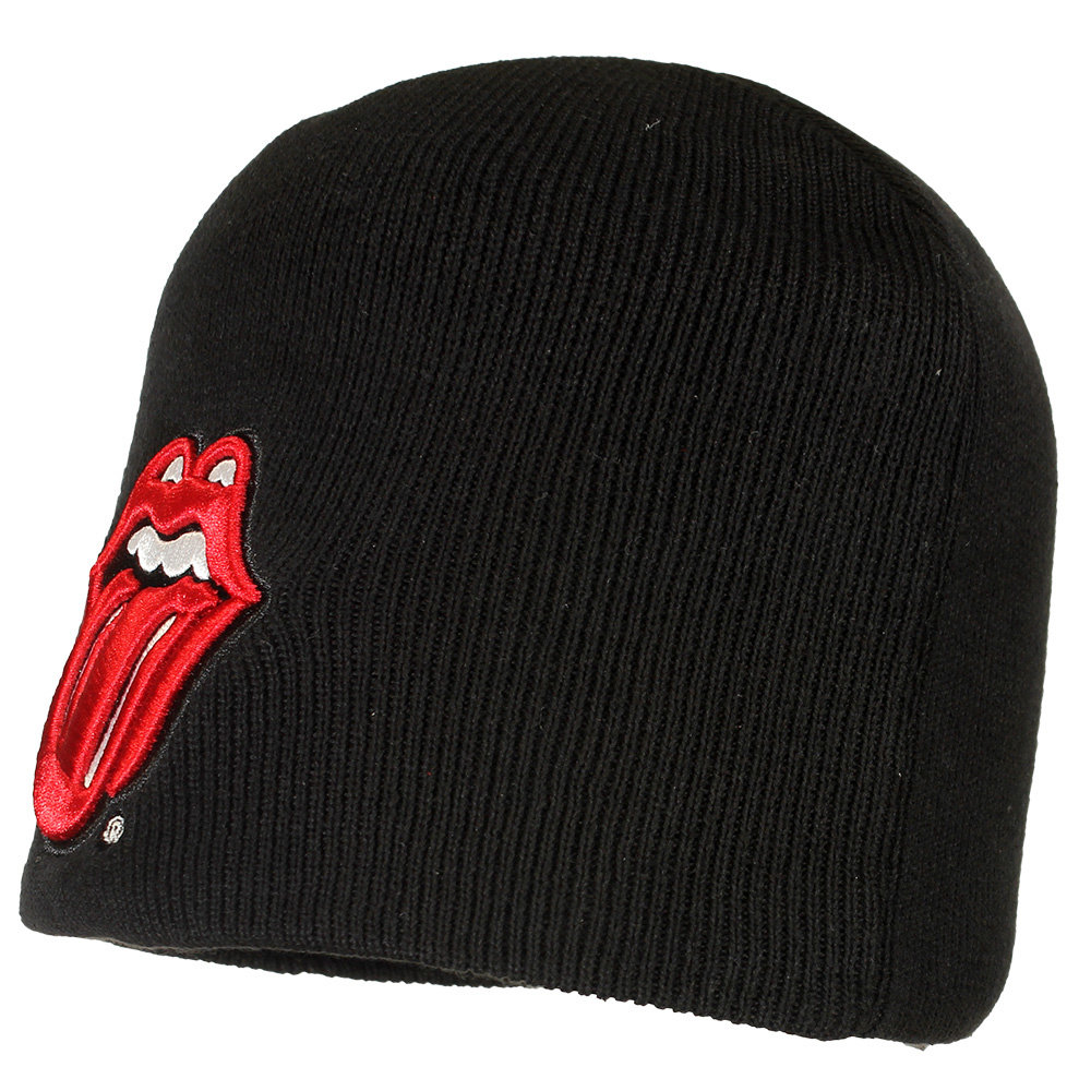 Band Merchandise The Rolling Stones Band Logo Beanie Hat Black - Official Merchandise