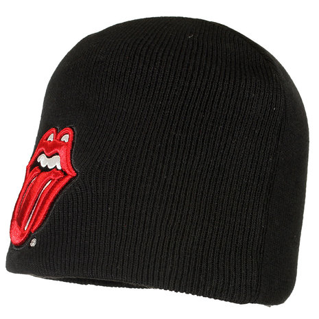 Band Merchandise The Rolling Stones Band Logo Beanie Hat Black - Official Merchandise