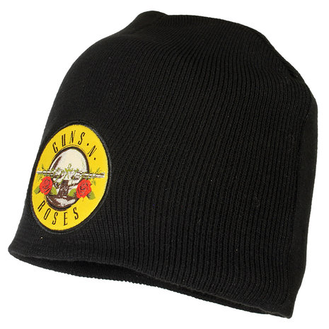 Guns N' Roses Beanie Hat - Official Licensed Cable Knit, Black, One Size Fits Most