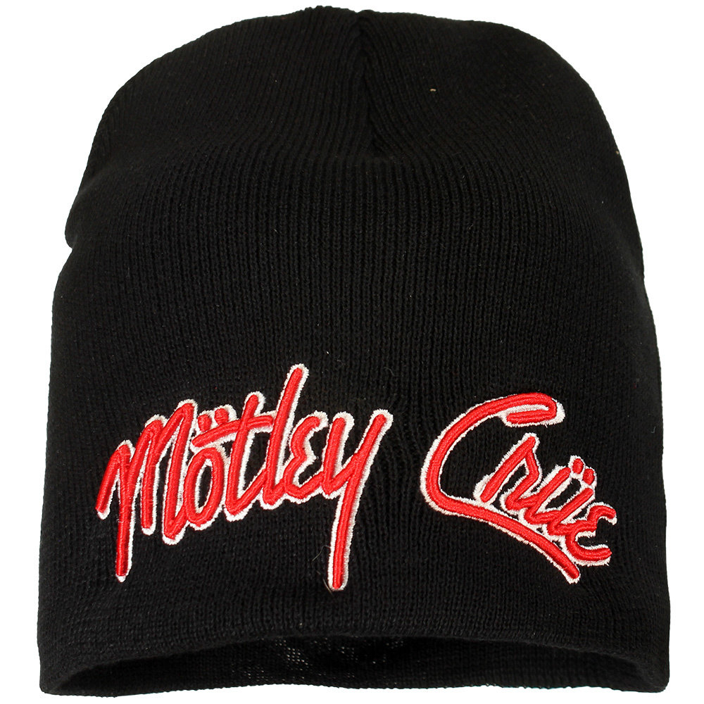 Band Merchandise Mötley Crue Band Logo Beanie Hat Black - Official Merchandise