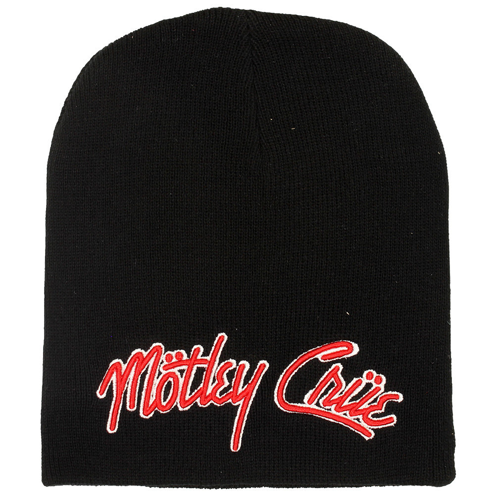 Band Merchandise Mötley Crue Band Logo Beanie Mütze Schwarz – Offizielles Merchandise