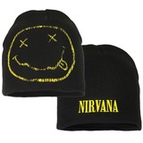 Band Merchandise Nirvana Smiley Band Logo Beanie Hat Band Merchandise Nirvana Smiley Band Logo Beanie Hat