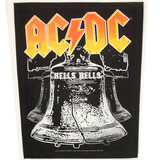 Band Merchandise AC/DC Hells Bells Motief Grote Rugpatch Band Merchandise AC/DC Hells Bells Motief Grote Rugpatch