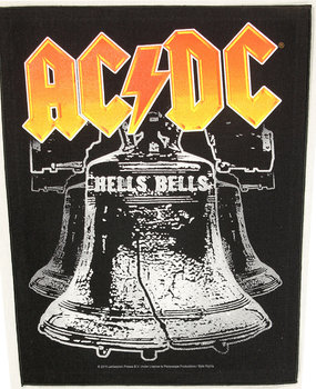 Band Merchandise AC/DC Hells Bells Design Large Backpatch Band Merchandise AC/DC Hells Bells Design Large Backpatch