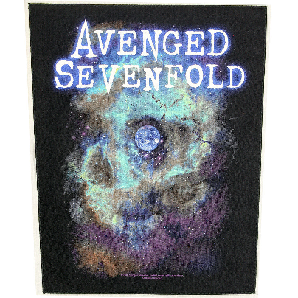 Band Merchandise Avenged Sevenfold Nebula Ruimte Motief Grote Rugpatch Zwart/Paars - Officiële Merchandise