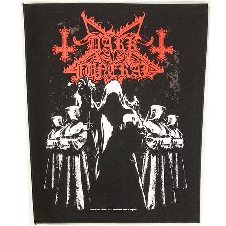 Band Merchandise Dark Funeral Shadow Monks Design Large Backpatch Black/White/Red  - Official Merchandise Band Merchandise Dark Funeral Shadow Monks Design Large Backpatch Black/White/Red  - Official Merchandise