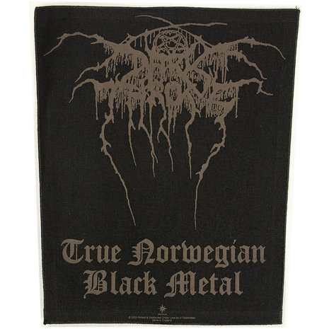 Band Merchandise Darkthrone True Norwegian Black Metal Motiv Großer Rückenaufnäher Schwarz/Grau – Offizielles Merchandise Band Merchandise Darkthrone True Norwegian Black Metal Motiv Großer Rückenaufnäher Schwarz/Grau – Offizielles Merchandise