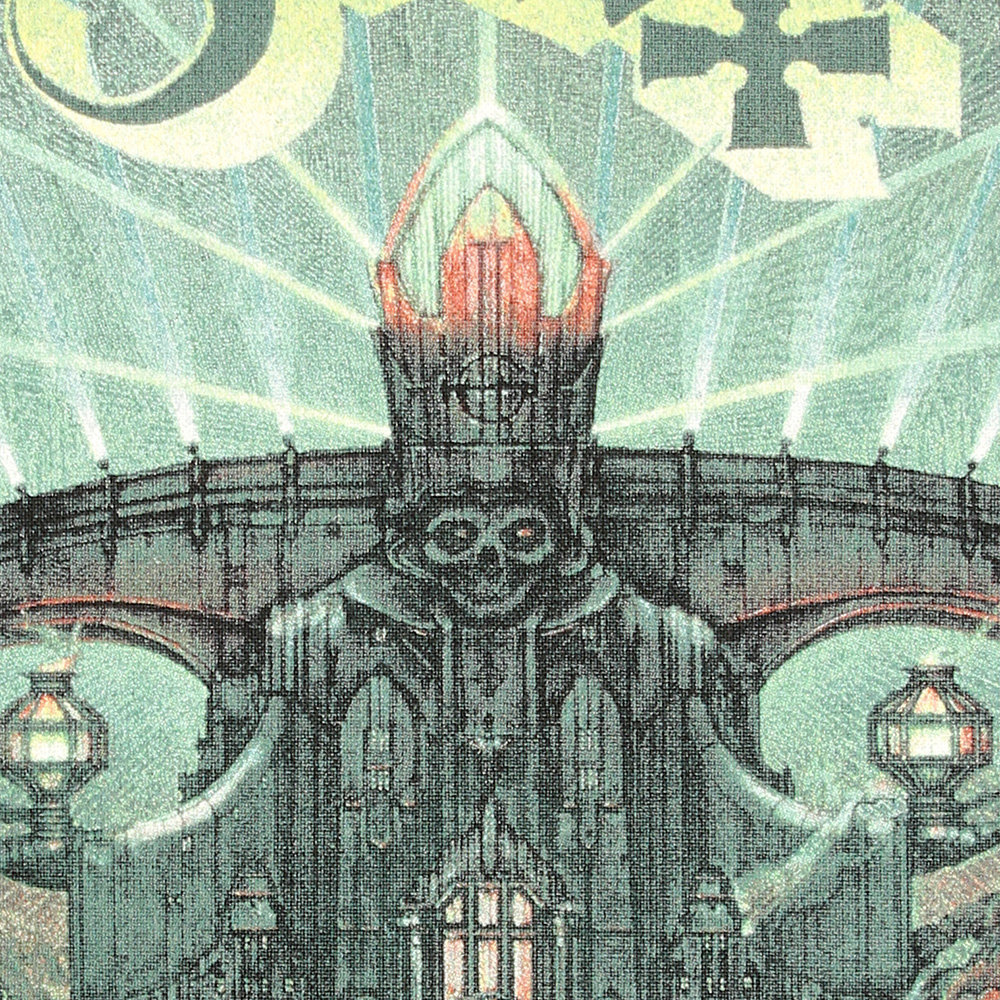 Band Merchandise Großer Aufnäher mit Ghost-Meliora-Motiv auf der Rückseite, mehrfarbig – offizielles Merchandise Band Merchandise Großer Aufnäher mit Ghost-Meliora-Motiv auf der Rückseite, mehrfarbig – offizielles Merchandise