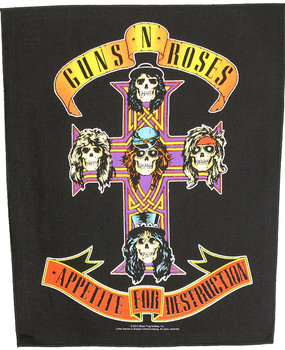 Band Merchandise Guns N' Roses Appetite For Destruction Motif Large Back Patch Band Merchandise Guns N' Roses Appetite For Destruction Motif Large Back Patch
