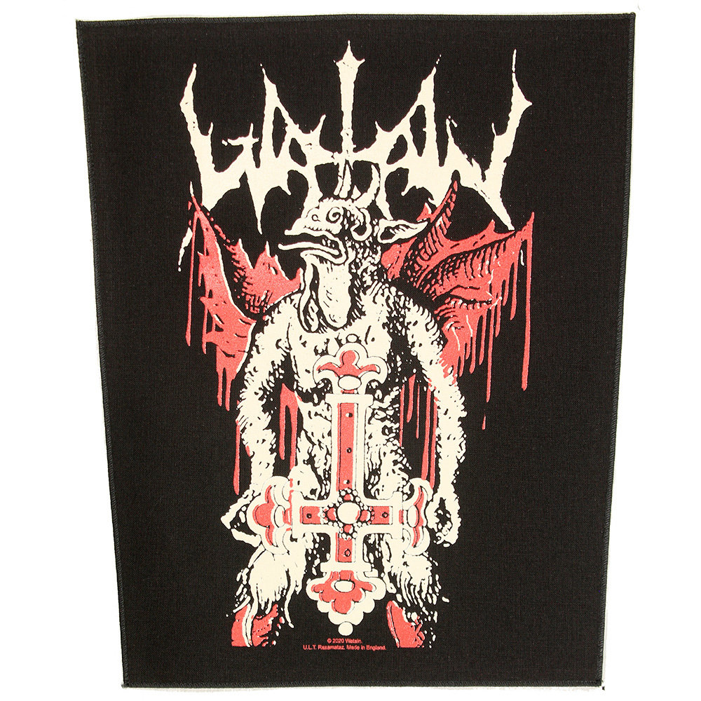 Band Merchandise Watain Inverted Cross Motiv großer Rückenaufnäher Schwarz/Weiß/Rot – Offizielles Merchandise Band Merchandise Watain Inverted Cross Motiv großer Rückenaufnäher Schwarz/Weiß/Rot – Offizielles Merchandise