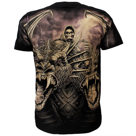 Rock Eagle Biker The Serpent Double Headed Dragon T-Shirt Zwart/Paars - Officially Licensed Rock Eagle Biker The Serpent Double Headed Dragon T-Shirt Zwart/Paars - Officially Licensed