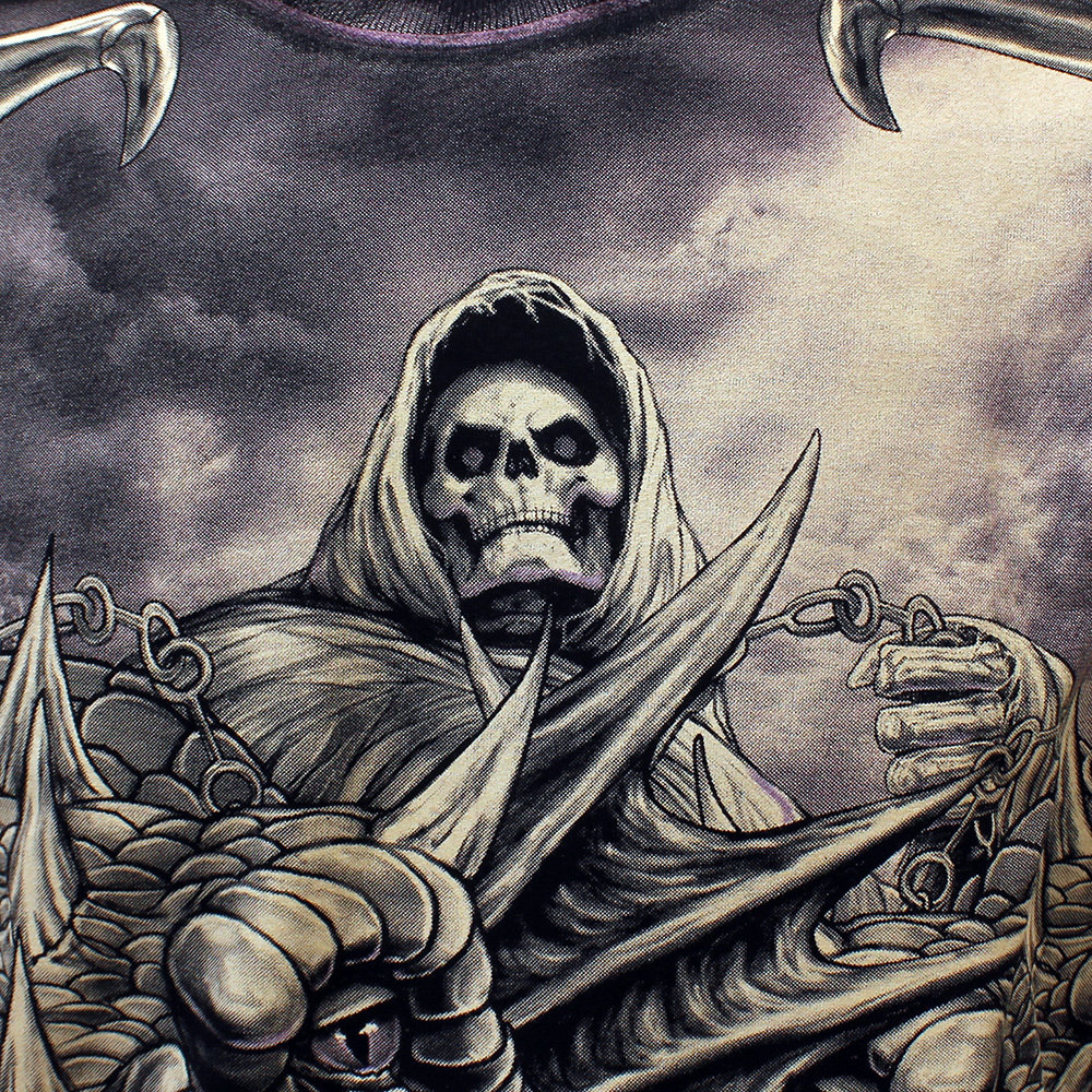 Rock Eagle Biker The Serpent Double Headed Dragon T-Shirt Zwart/Paars - Officially Licensed Rock Eagle Biker The Serpent Double Headed Dragon T-Shirt Zwart/Paars - Officially Licensed