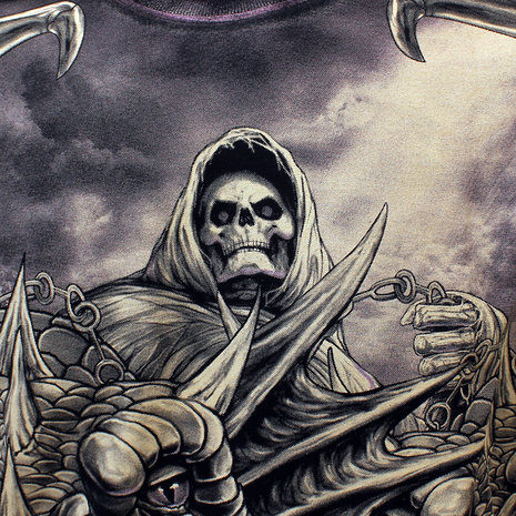 Rock Eagle / Biker T-Shirts Rock Eagle Biker The Serpent Double Headed Dragon T-Shirt Zwart/Paars - Officially Licensed Rock Eagle / Biker T-Shirts Rock Eagle Biker The Serpent Double Headed Dragon T-Shirt Zwart/Paars - Officially Licensed