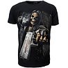 Rock Eagle / Biker T-Shirts Hitman Skeleton Twee Badass Guns T-Shirt Zwart / Grijs
