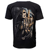 Rock Eagle / Biker T-Shirts Grim Reaper Tribal Mittelfinger T-Shirt Schwarz / Grau Rock Eagle / Biker T-Shirts Grim Reaper Tribal Mittelfinger T-Shirt Schwarz / Grau
