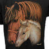 Rock Eagle / Biker T-Shirts Mare and Foal Two Horses T-Shirt Black Rock Eagle / Biker T-Shirts Mare and Foal Two Horses T-Shirt Black