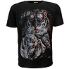 Rock Eagle / Biker T-Shirts Weißes Sibirische Bengal-Tiger bei Nacht T-Shirt Schwarz Rock Eagle / Biker T-Shirts Weißes Sibirische Bengal-Tiger bei Nacht T-Shirt Schwarz