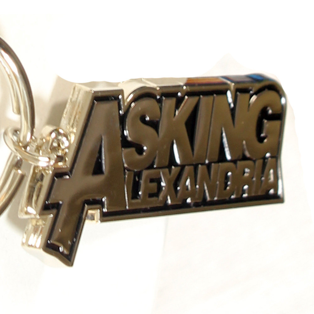 Band Merchandise Asking Alexandria Metal Logo Keychain Silver Band Merchandise Asking Alexandria Metal Logo Keychain Silver