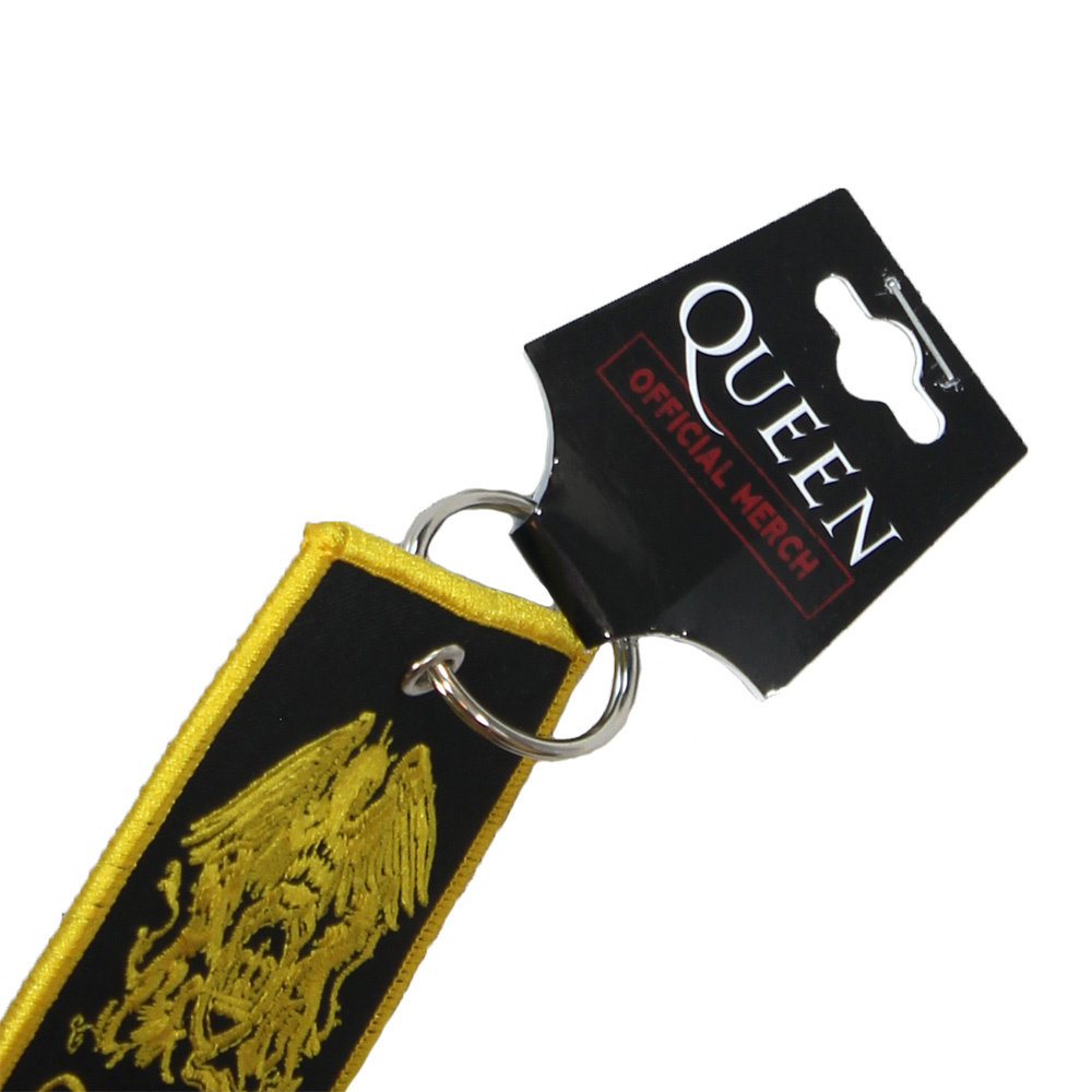 Band Merchandise Queen Twee Zijdige Patch Classic Crest Logo Sleutelhanger Zwart/Goud - Officiële Merchandise Band Merchandise Queen Twee Zijdige Patch Classic Crest Logo Sleutelhanger Zwart/Goud - Officiële Merchandise