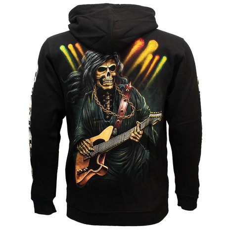 Rock Eagle Glow In The Dark Rock Hand Skeleton Hoodie Vest Zwart - Officiële Merchandise Rock Eagle Glow In The Dark Rock Hand Skeleton Hoodie Vest Zwart - Officiële Merchandise