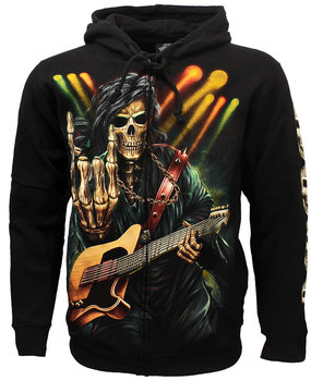 Rock Eagle Glow In The Dark Rock Hand Skeleton Zipper Hoodie