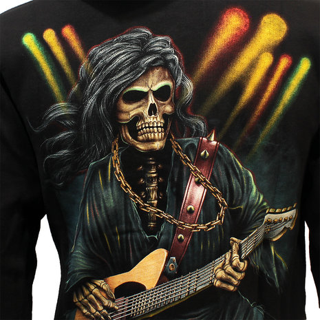 Rock Eagle Glow In The Dark Rock Hand Skeleton Zipper Hoodie Black - Official Merchandise Rock Eagle Glow In The Dark Rock Hand Skeleton Zipper Hoodie Black - Official Merchandise