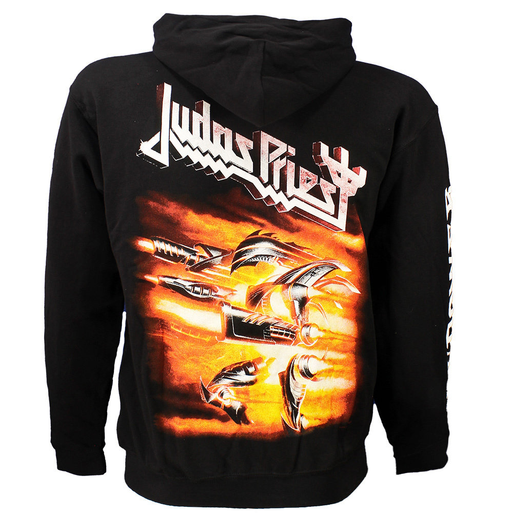 Band Merchandise Judas Priest Firepower Zipper Hoodie Sweater Jacket Black/Orange - Official Merchandise Band Merchandise Judas Priest Firepower Zipper Hoodie Sweater Jacket Black/Orange - Official Merchandise
