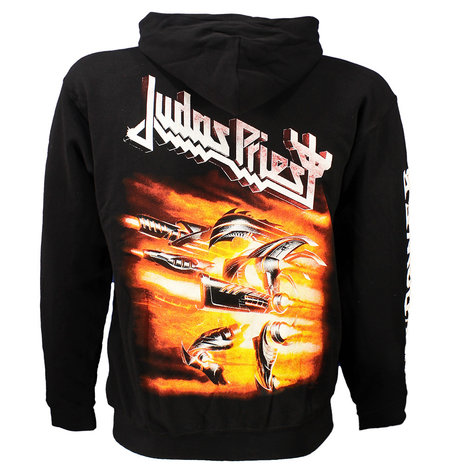Band Merchandise Judas Priest Firepower Zipper Hoodie Sweater Jacket Black/Orange - Official Merchandise Band Merchandise Judas Priest Firepower Zipper Hoodie Sweater Jacket Black/Orange - Official Merchandise
