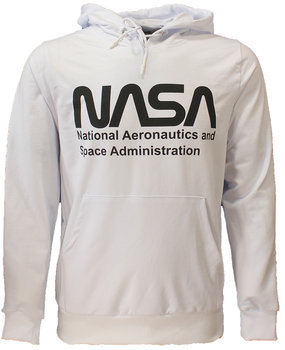 NASA Kapuzenpullover mit NASA-Logo vorne und am Arm bedruckt, Weiß NASA Kapuzenpullover mit NASA-Logo vorne und am Arm bedruckt, Weiß