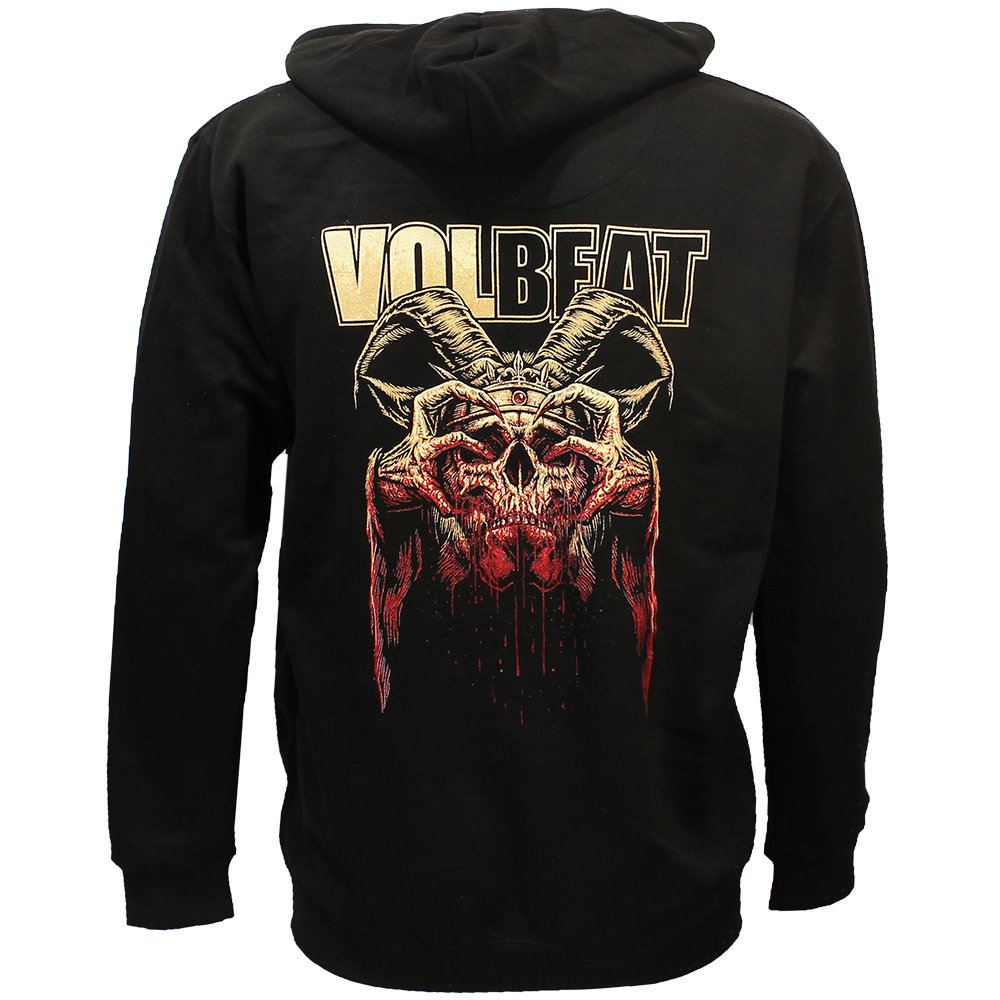 Band Merchandise Volbeat Bleeding Crown Skull Backprint Hoodie Pullover Sweater Black - Official Merchandise Band Merchandise Volbeat Bleeding Crown Skull Backprint Hoodie Pullover Sweater Black - Official Merchandise
