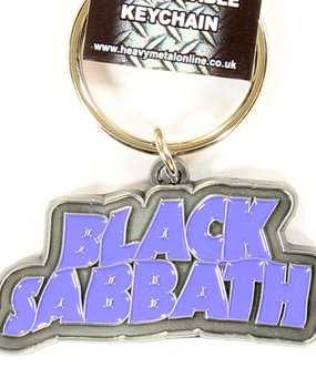 Band Merchandise Black Sabbath Metalen Enamel Fill-In Logo Sleutelhanger Band Merchandise Black Sabbath Metalen Enamel Fill-In Logo Sleutelhanger