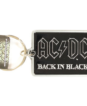 Band Merchandise AC/DC Back In Black Metal Druckguss-Relief-Logo-Schlüsselanhänger