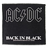 AC/DC Back In Black Logo Standard Woven Patch Embleem AC/DC Back In Black Logo Standard Woven Patch Embleem