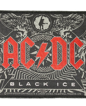 Band Merchandise AC/DC Black Ice Logo Standard gewebtes Patch-Emblem