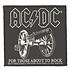 AC/DC For Those About To Rock Logo Standard Woven Patch Embleem AC/DC For Those About To Rock Logo Standard Woven Patch Embleem