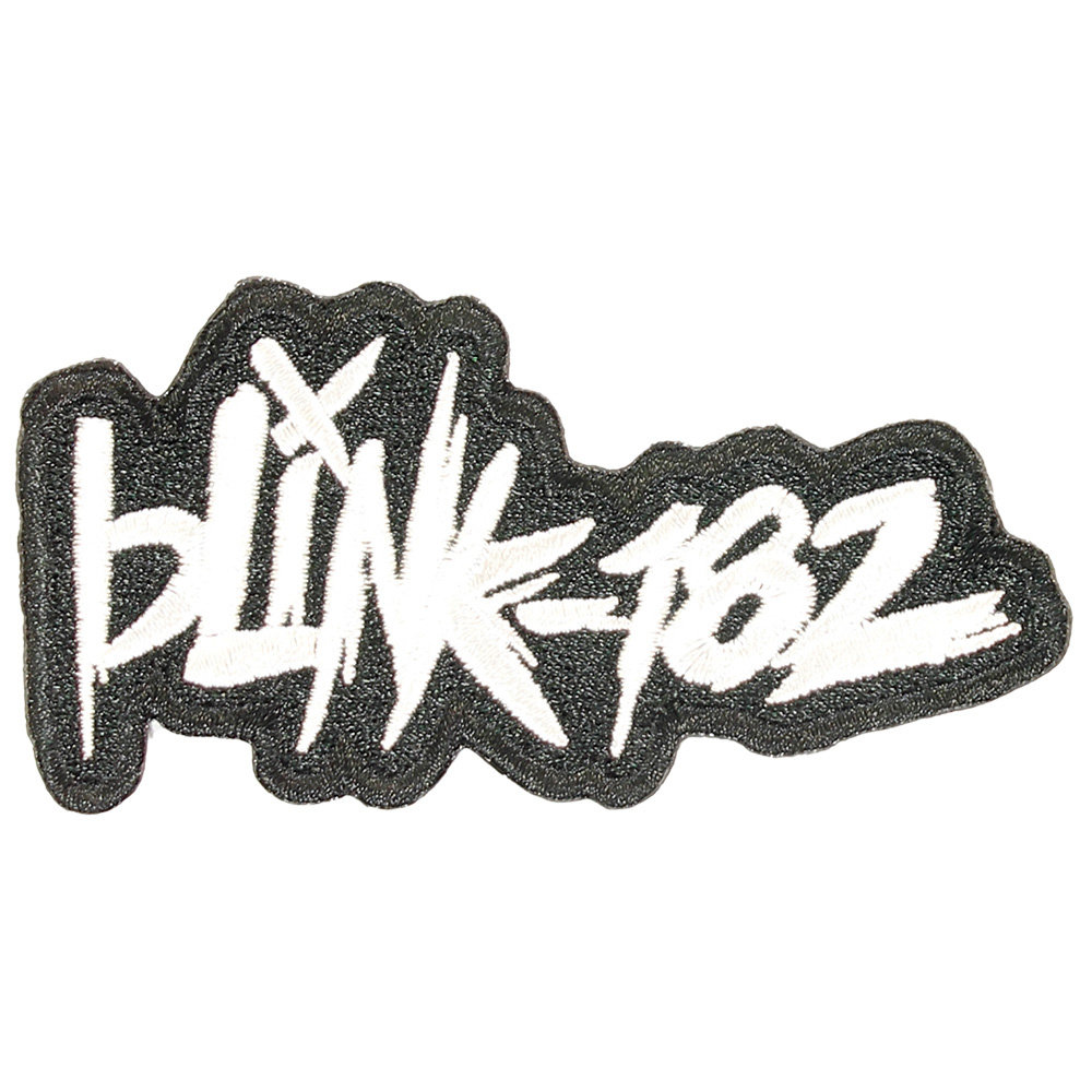 Band Merchandise Blink-182 Scratch Logo Standard Embroidered Patch Emblem Black/White - Official Merchandise Band Merchandise Blink-182 Scratch Logo Standard Embroidered Patch Emblem Black/White - Official Merchandise