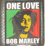 Band Merchandise Bob Marley One Love Logo Standard Woven Patch Embleem Band Merchandise Bob Marley One Love Logo Standard Woven Patch Embleem