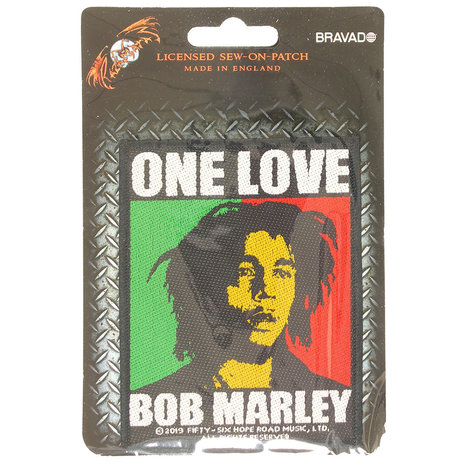 Band Merchandise Bob Marley One Love Logo Standard Woven Patch Embleem Multicolor - Officiële Merchandise Band Merchandise Bob Marley One Love Logo Standard Woven Patch Embleem Multicolor - Officiële Merchandise