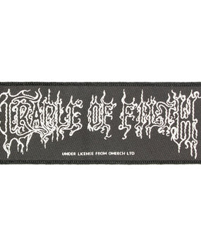 Band Merchandise Cradle Of Filth Classic Logo Standard Woven Patch Embleem Band Merchandise Cradle Of Filth Classic Logo Standard Woven Patch Embleem