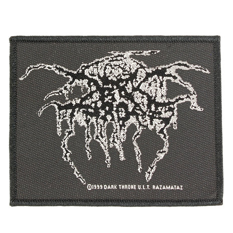 Band Merchandise Darkthrone Lurex Logo Standard Woven Patch Embleem Zwart/Wit - Officiële Merchandise Band Merchandise Darkthrone Lurex Logo Standard Woven Patch Embleem Zwart/Wit - Officiële Merchandise