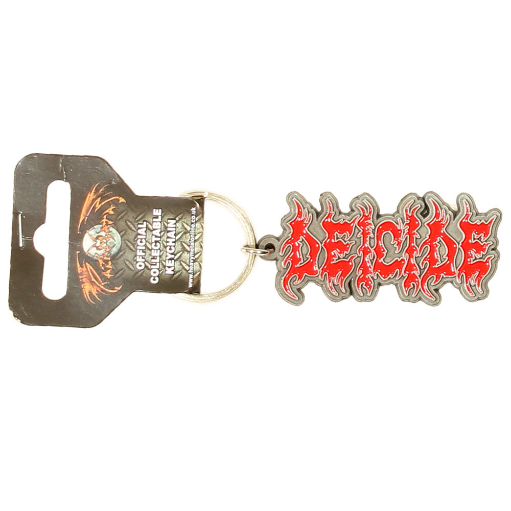 Band Merchandise Deicide Metalen Die Cast Relief Logo Sleutelhanger Zilver/Rood - Officiële Merchandise Band Merchandise Deicide Metalen Die Cast Relief Logo Sleutelhanger Zilver/Rood - Officiële Merchandise