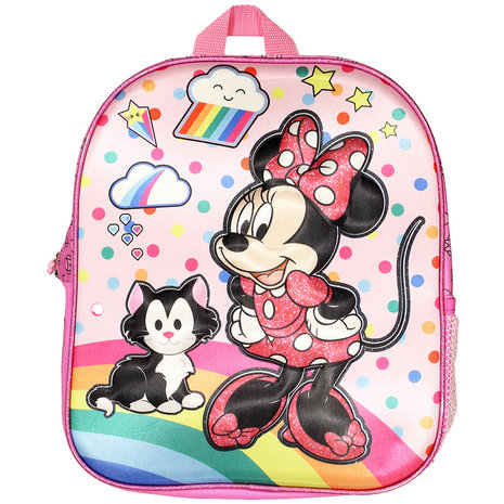Minnie Mouse Minnie Rainbow 3D Kids Kleine Rugtas Roze - Officiële Merchandise Minnie Mouse Minnie Rainbow 3D Kids Kleine Rugtas Roze - Officiële Merchandise
