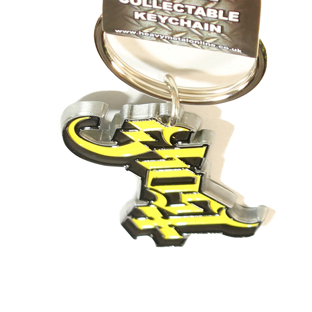 Band Merchandise Ghost Metal Die Cast Relief Logo Keychain Silver/Black/Yellow - Official Merchandise Band Merchandise Ghost Metal Die Cast Relief Logo Keychain Silver/Black/Yellow - Official Merchandise