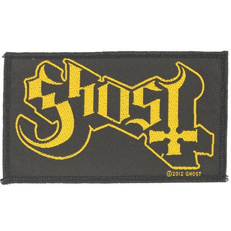 Band Merchandise Ghost Classic Logo Standard Woven Patch Emblem Schwarz/Gold – Offizielles Merchandise Band Merchandise Ghost Classic Logo Standard Woven Patch Emblem Schwarz/Gold – Offizielles Merchandise
