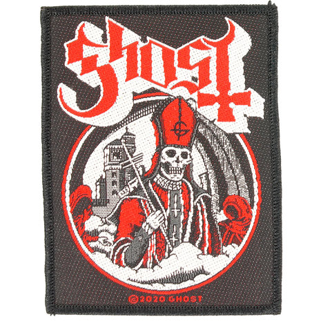 Band Merchandise Ghost Secular Haze Logo Standard Woven Patch Emblem Schwarz/Rot – Offizielles Merchandise Band Merchandise Ghost Secular Haze Logo Standard Woven Patch Emblem Schwarz/Rot – Offizielles Merchandise